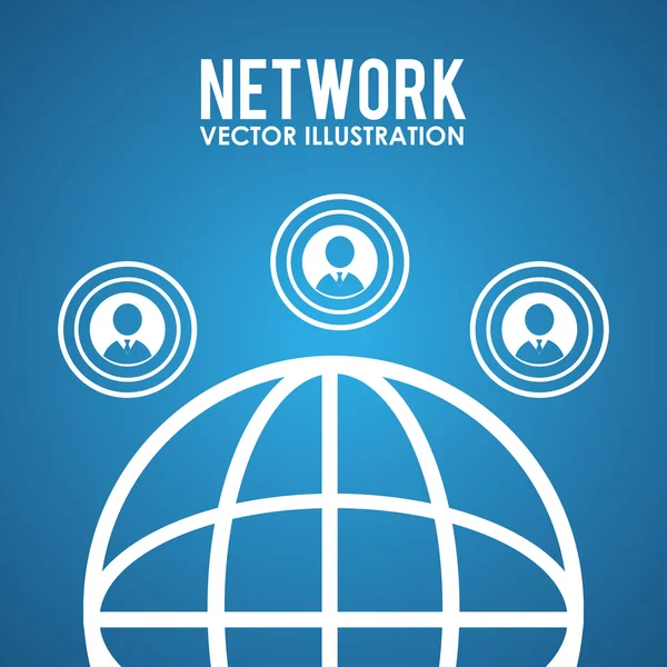 Szociális háló dizájn, vektoros illusztráció. — Stock Vector