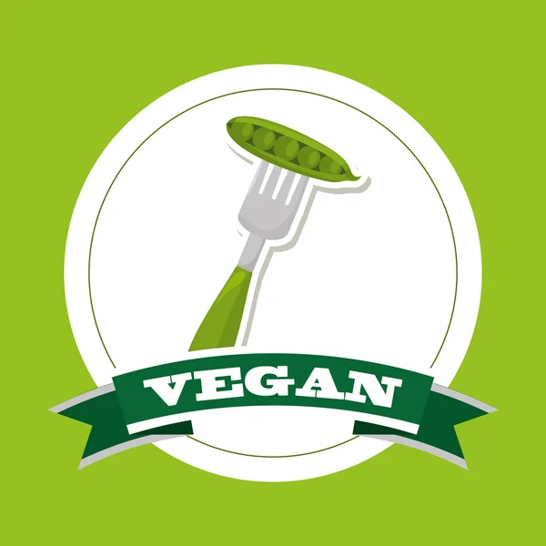 Menu végétalien — Image vectorielle