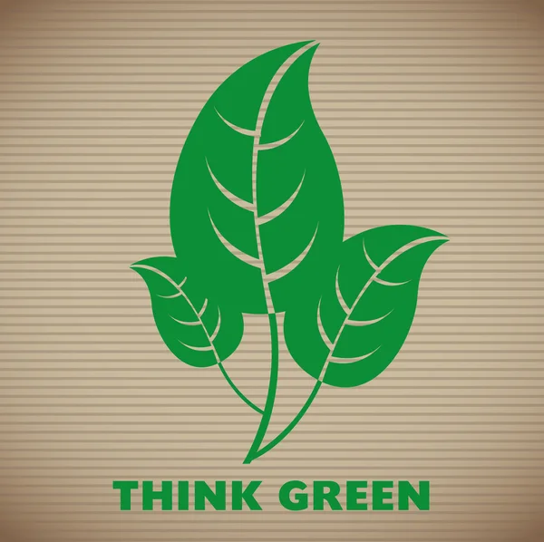 Pensa verde — Vettoriale Stock