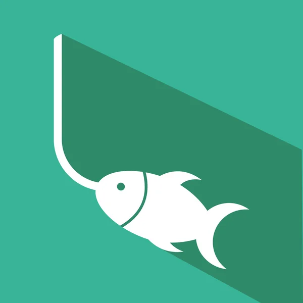 Balık tutma simgesi — Stok Vektör
