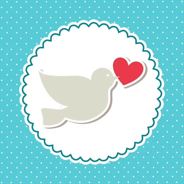 Amor pájaro diseño — Archivo Imágenes Vectoriales