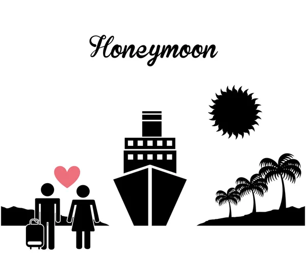 Honeymoon — Stock Vector