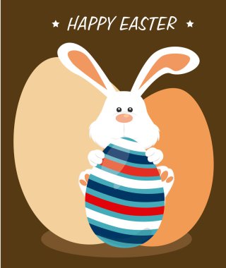 Mutlu Paskalya tasarım, vektör çizim.