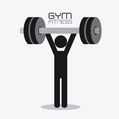 Fitness tasarım, vektör çizim.