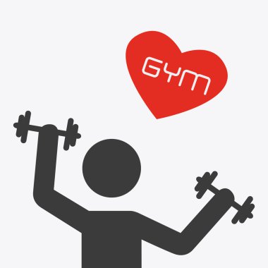 Fitness tasarım, vektör çizim.