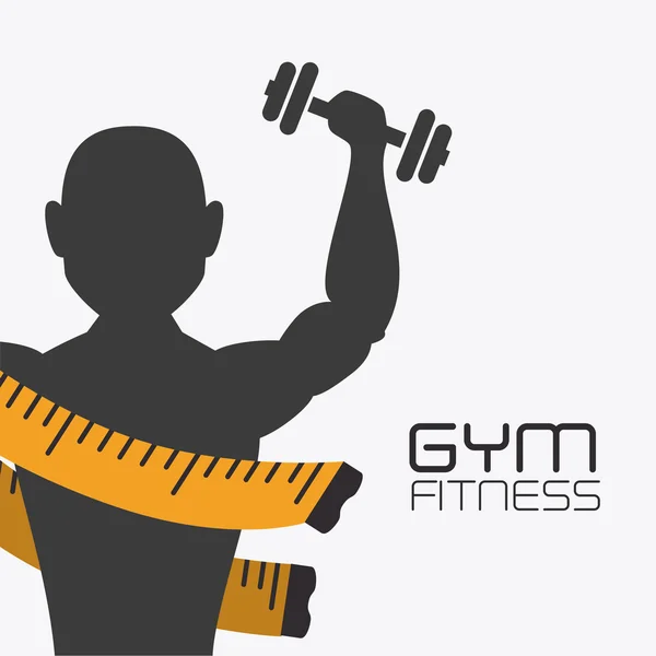 Diseño de fitness, ilustración vectorial . — Vector de stock