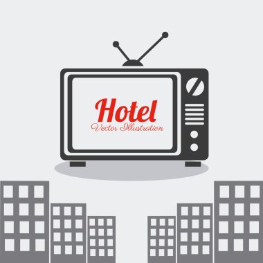 Otel tasarımı, vektör çizim.