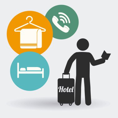 Otel tasarımı, vektör çizim.