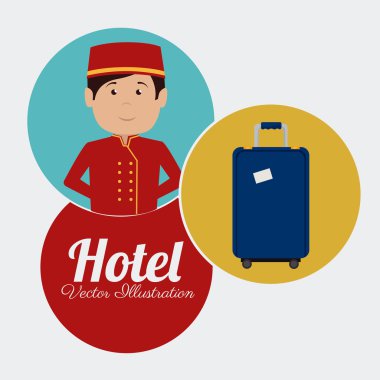 Otel tasarımı, vektör çizim.