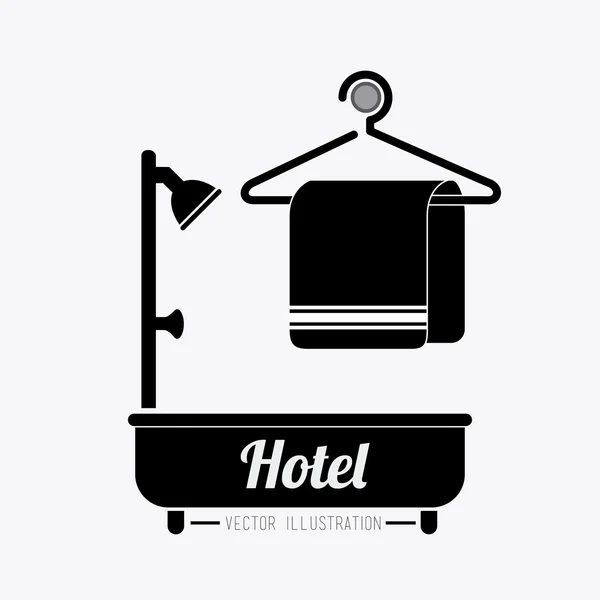 Design de hotel, ilustração vetorial . — Vetor de Stock
