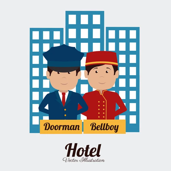 Hoteldesign, Vektorillustration. — Stockvektor