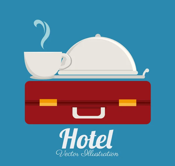 Design de hotel, ilustração vetorial . — Vetor de Stock