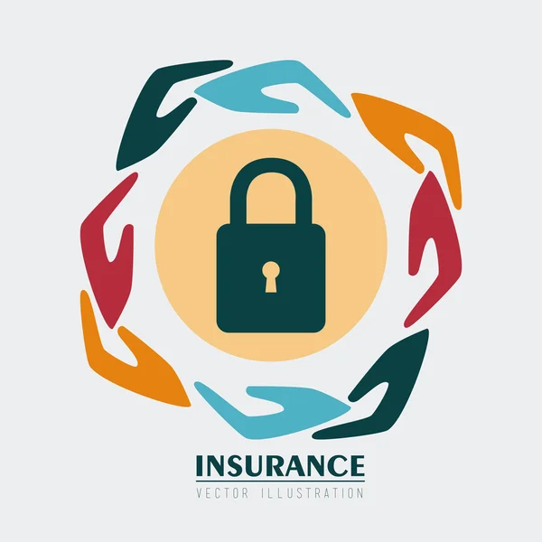 Insurance design, vector illustration. — Stock Vector