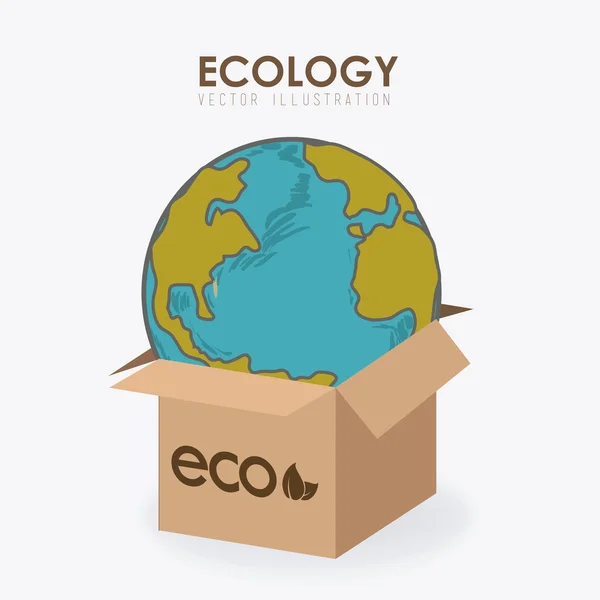 Ecology design, vector illustration. — Stock Vector