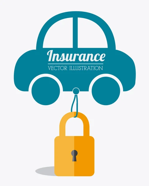 Diseño de seguros, ilustración vectorial . — Vector de stock