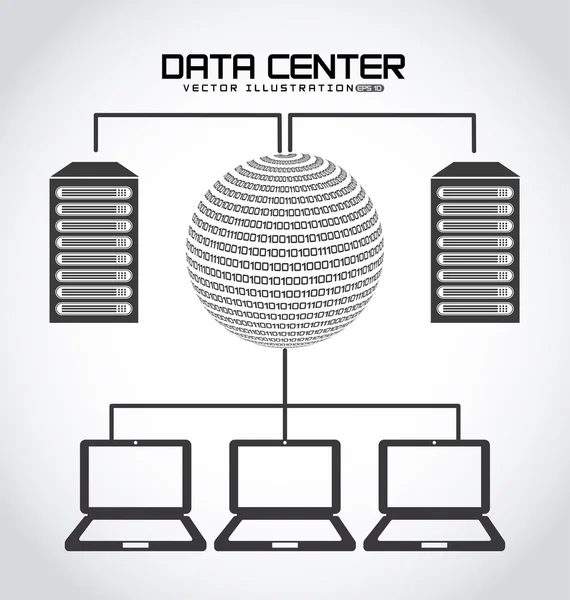 Центр обработки данных — стоковый вектор