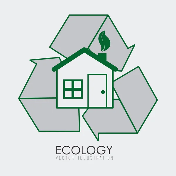 Ecologie ontwerp, vectorillustratie. — Stockvector