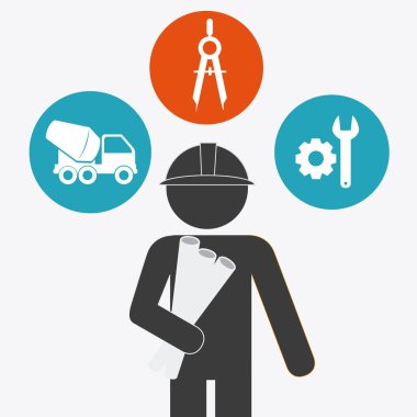 İnşaat tasarım, vektör çizim.