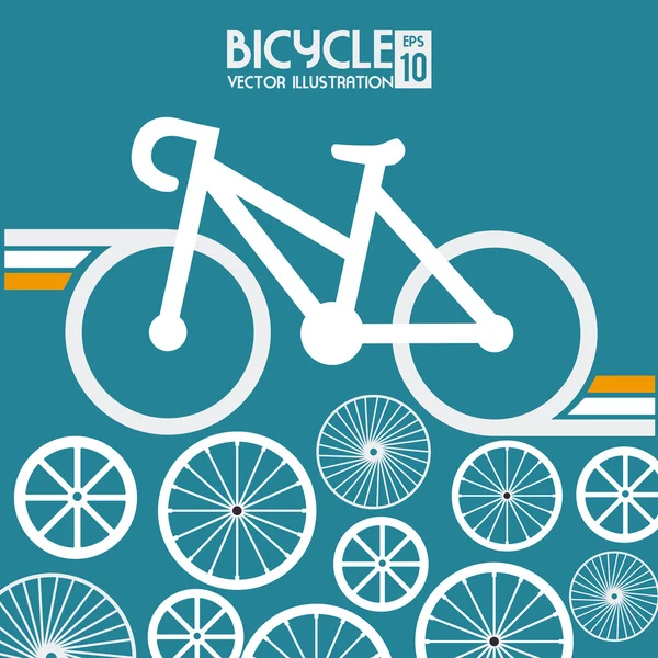 Conception de vélo, illustration vectorielle . — Image vectorielle