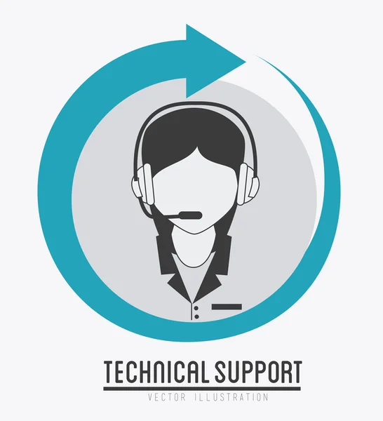 Teknisk support design, vektor illustration. — Stock vektor