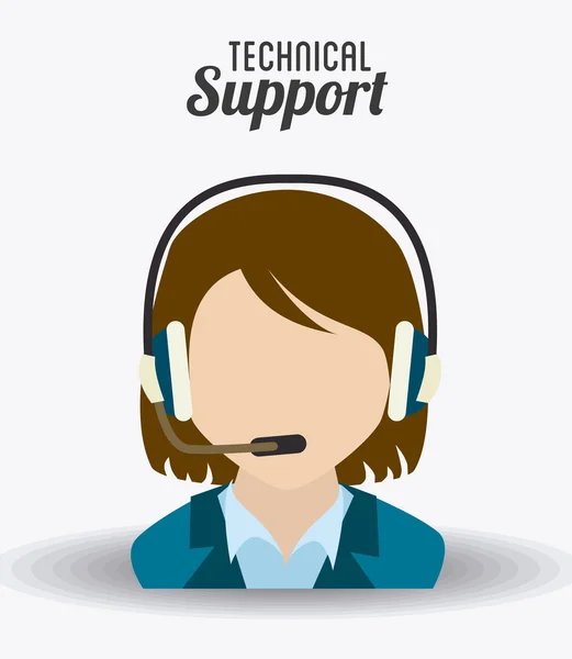 Teknisk support design, vektor illustration. — Stock vektor