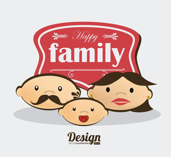 Diseño familiar, ilustración vectorial . — Vector de stock