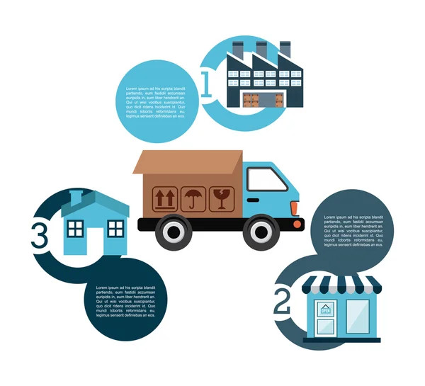 Logística dos transportes —  Vetores de Stock