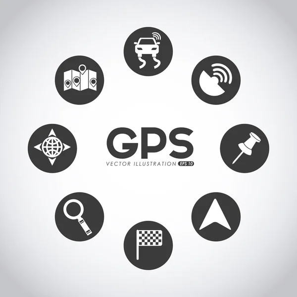 Signaux gps — Image vectorielle