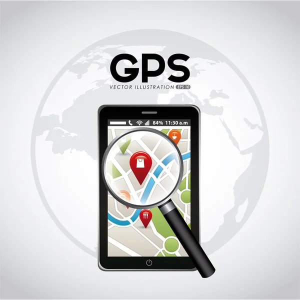 Sygnały GPS — Wektor stockowy
