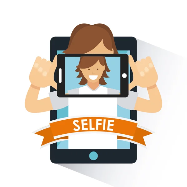 Selfie — Stockvector