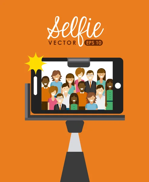Selfie - Stok Vektor