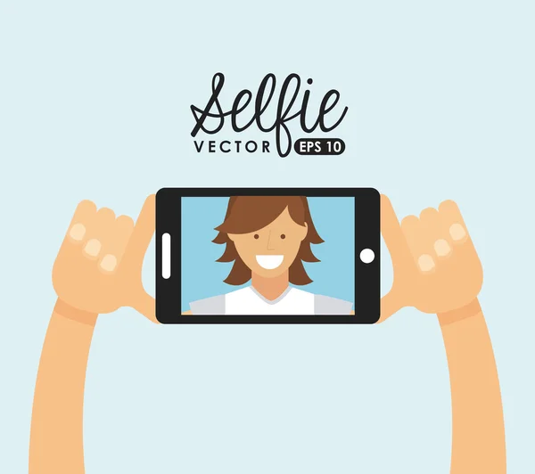 Selfie - Stok Vektor