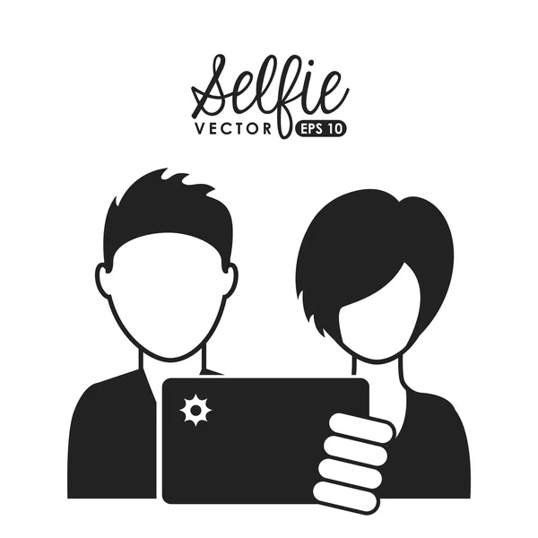 Selfie — Stockvektor