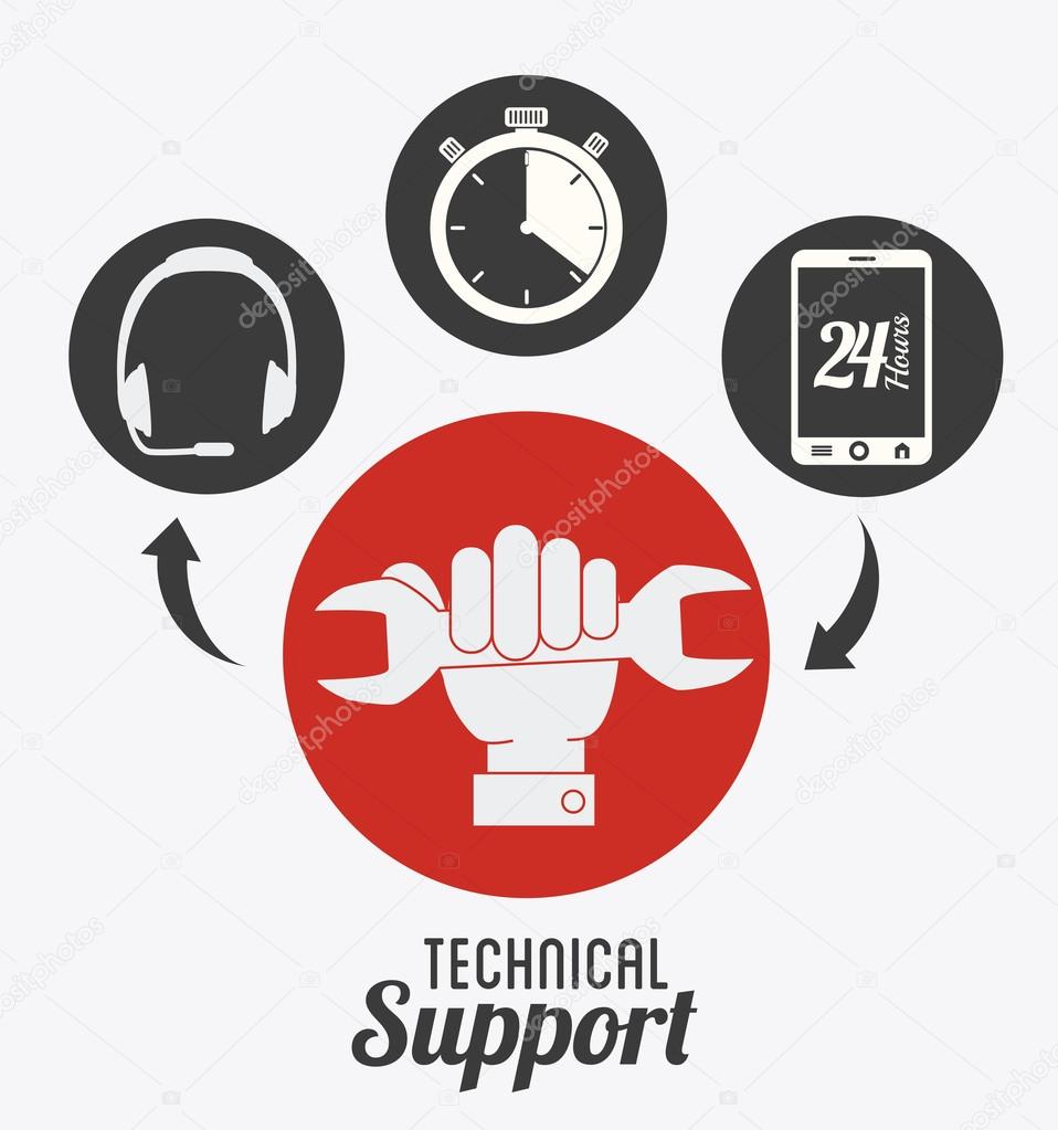 Technical support design ,vector illustration.