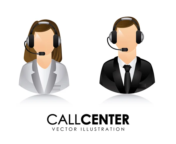 Call center — Stock Vector