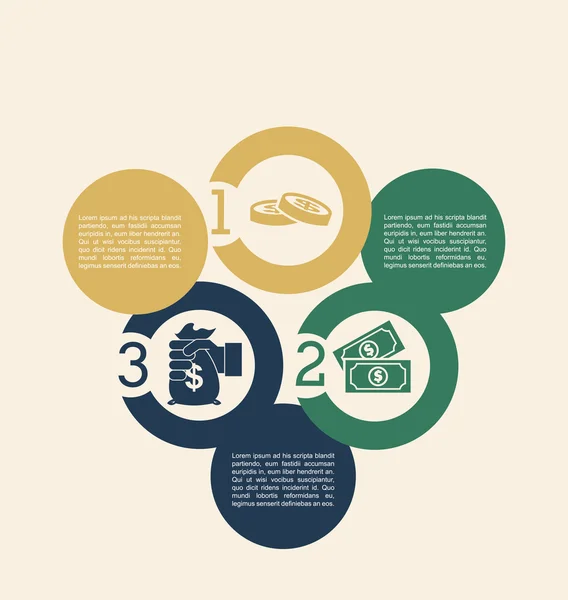 Infographie monétaire — Image vectorielle
