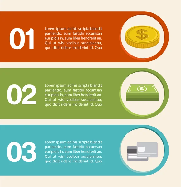 Geld-Infografik — Stockvektor