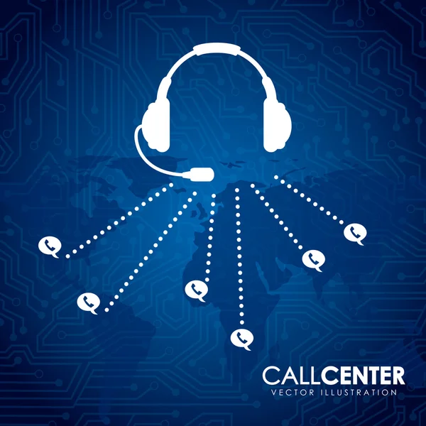 Call center — Stock Vector