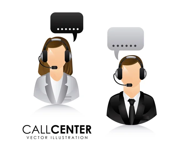 Callcenter — Vettoriale Stock