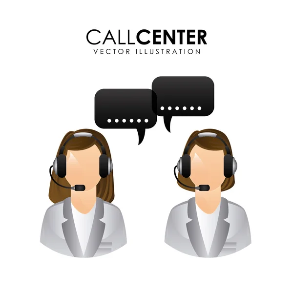 Call center — Stock Vector