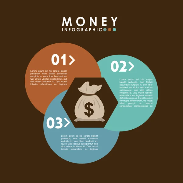 お金のインフォ グラフィック — ストックベクタ
