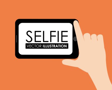 Selfie tasarım, vektör çizim.