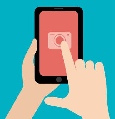 Selfie tasarım, vektör çizim.