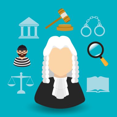 Hukuk tasarım, vektör çizim.