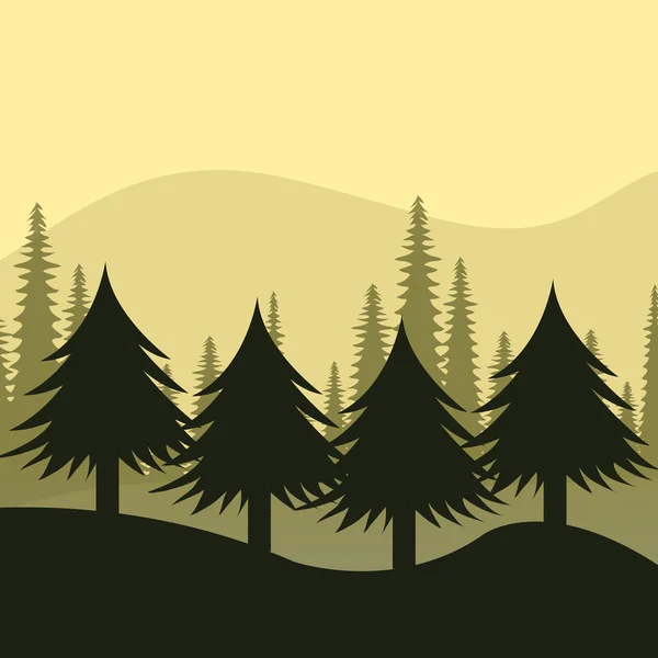 Diseño forestal, ilustración vectorial . — Vector de stock