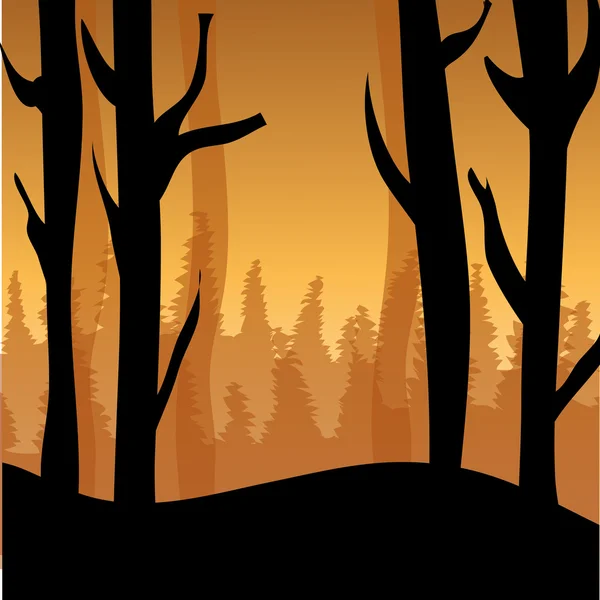 Diseño forestal, ilustración vectorial . — Vector de stock