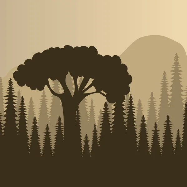 Diseño forestal, ilustración vectorial . — Vector de stock