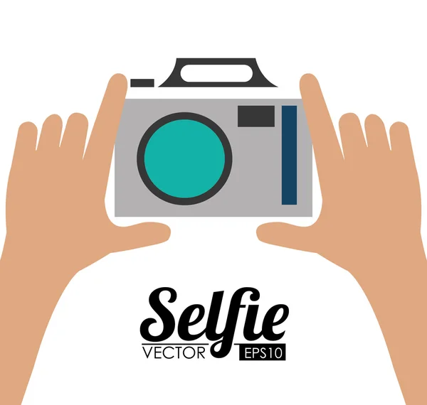 Selfie design, illustrazione vettoriale . — Vettoriale Stock