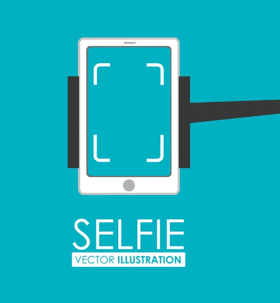Selfie tasarım, vektör çizim. — Stok Vektör