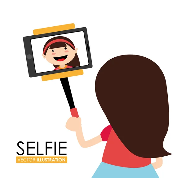 Diseño selfie, ilustración vectorial . — Vector de stock